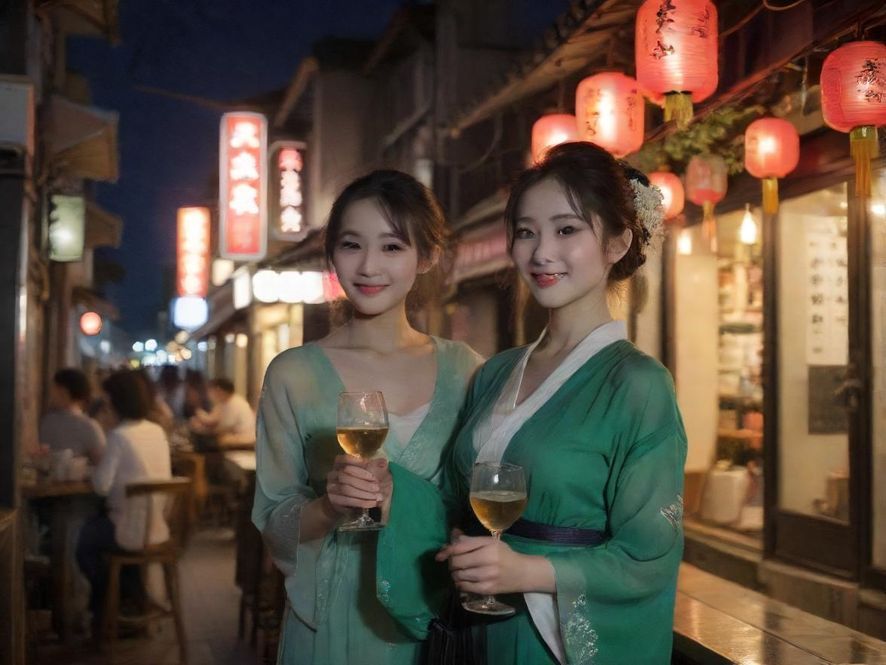 酒店房间窗边,透过窗户能看到广州天河的璀璨夜景,室内灯光温馨,营造出私密放松的氛围