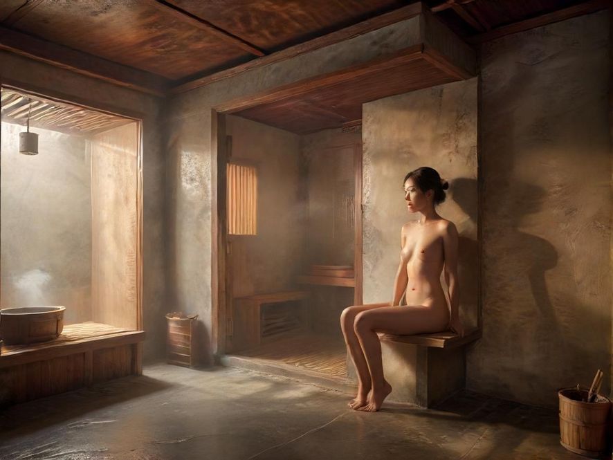 广州桑拿会所的豪华大厅,客人正在享受足疗服务