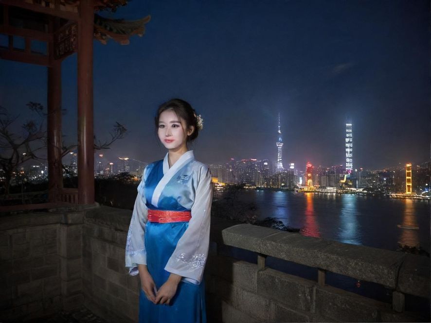 广州海珠区夜景,灯火阑珊