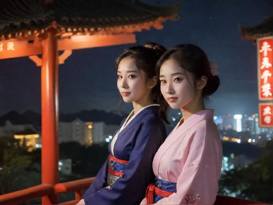 一个豪华公寓会所的大堂,采用广角镜头拍摄,展现出现代而奢华的装饰风格,窗外是璀璨的城市夜景。