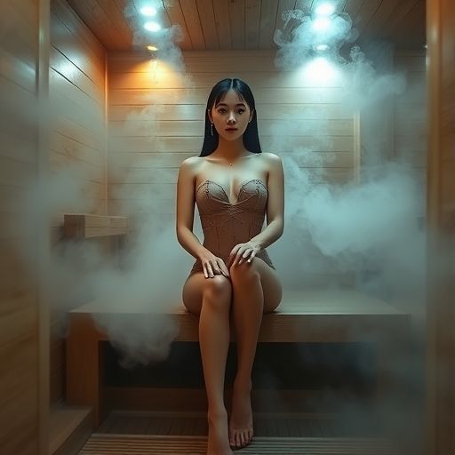 广州某桑拿房内蒸汽缭绕,营造出放松舒适的氛围。