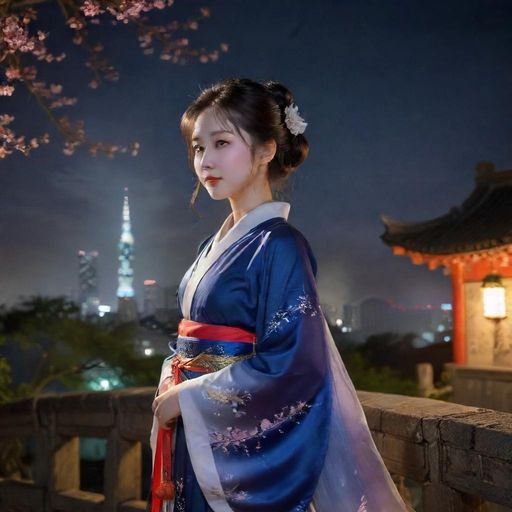 广州璀璨夜景,城市灯光点点