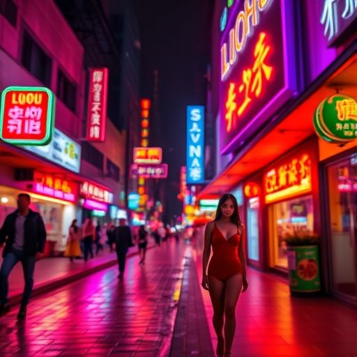 罗湖桑拿会所夜景外观