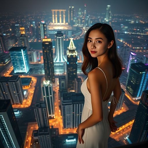 深圳南山夜色下的繁华景象