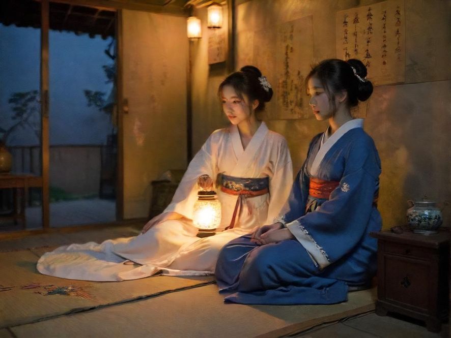 一个年轻男子在昏暗的房间里,脸上映着手机屏幕的光,正在认真浏览。