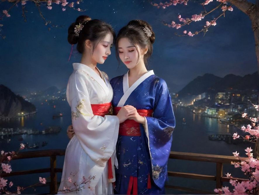 广州城市夜景中的小巷入口，充满神秘感