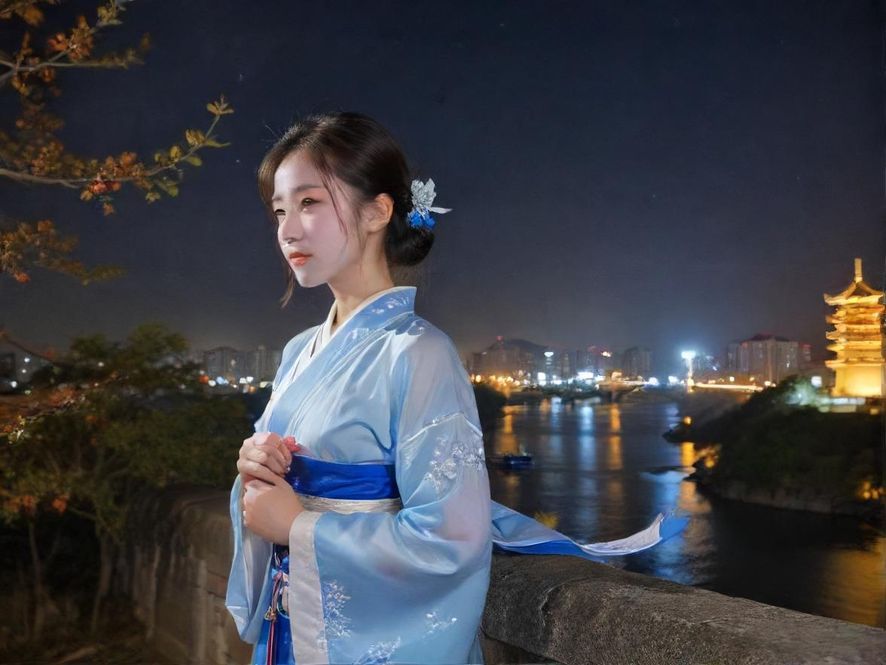 深圳罗湖区夜景繁华,高楼大厦在夜幕下霓虹闪烁,车流如织,展现出都市的活力与魅力。