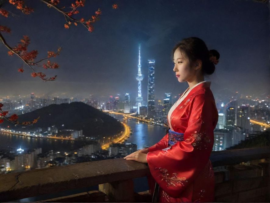 深圳夜场会所的霓虹灯光场景