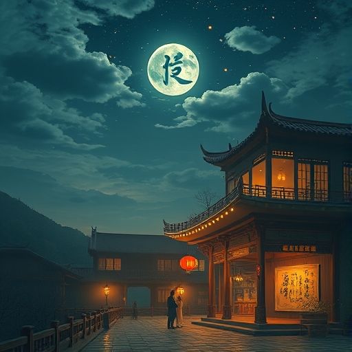 华社区夜场会所夜景灯光氛围