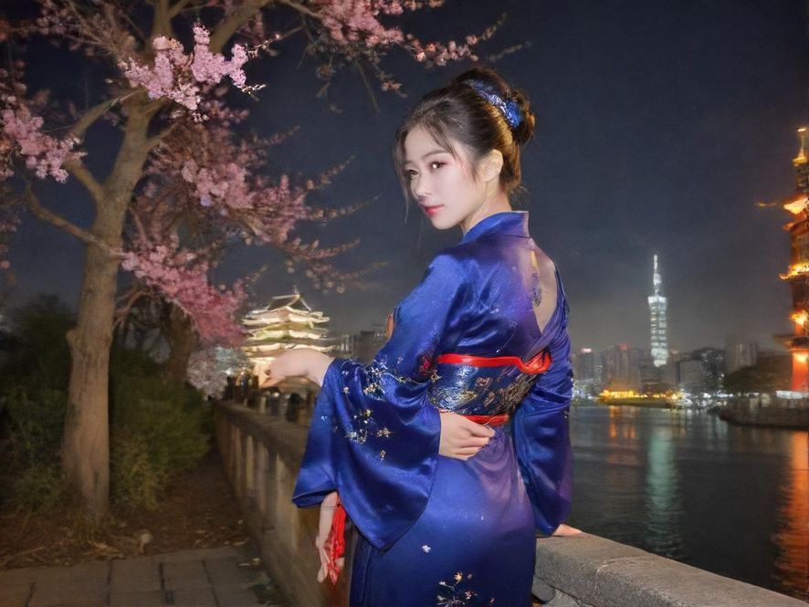 深圳璀璨夜景,高楼林立,霓虹闪烁