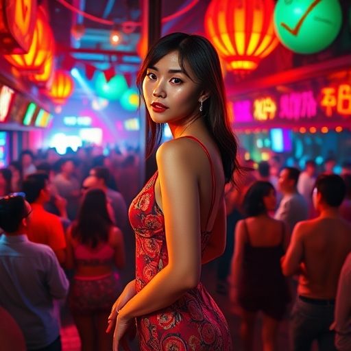 夜场娱乐舞池狂欢场景