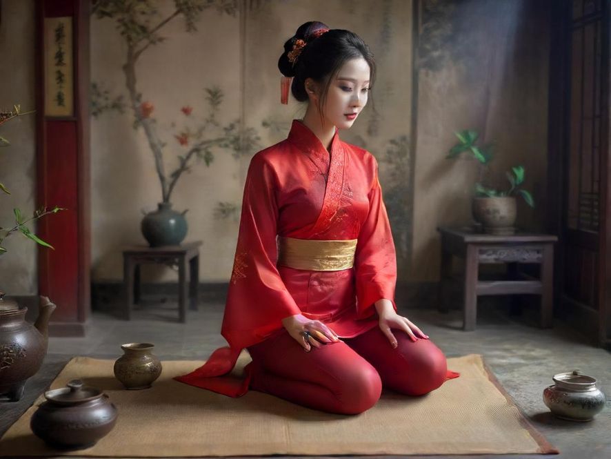 广州茶社内的茶艺表演场景