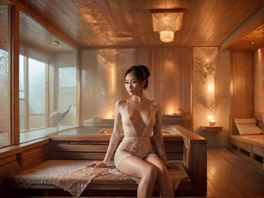 深圳某高端会所的豪华桑拿休息区