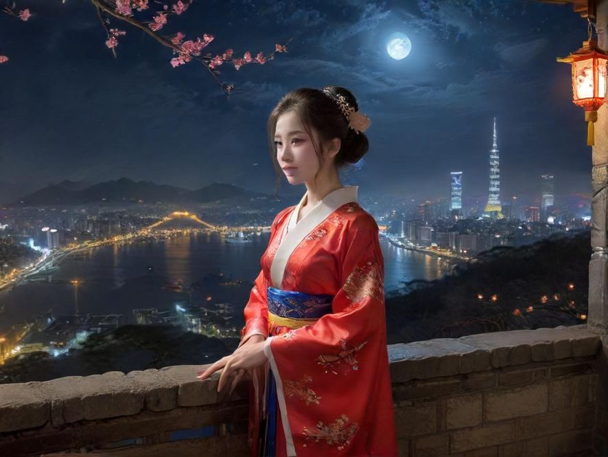 珠三角城市夜色下的休闲场所入口