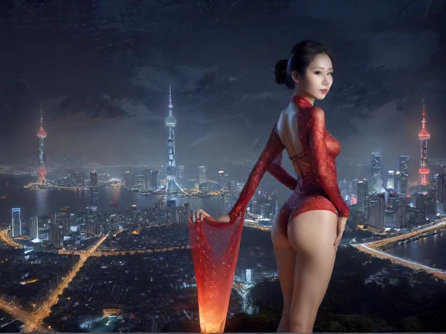 昆山夜色下的城市景观