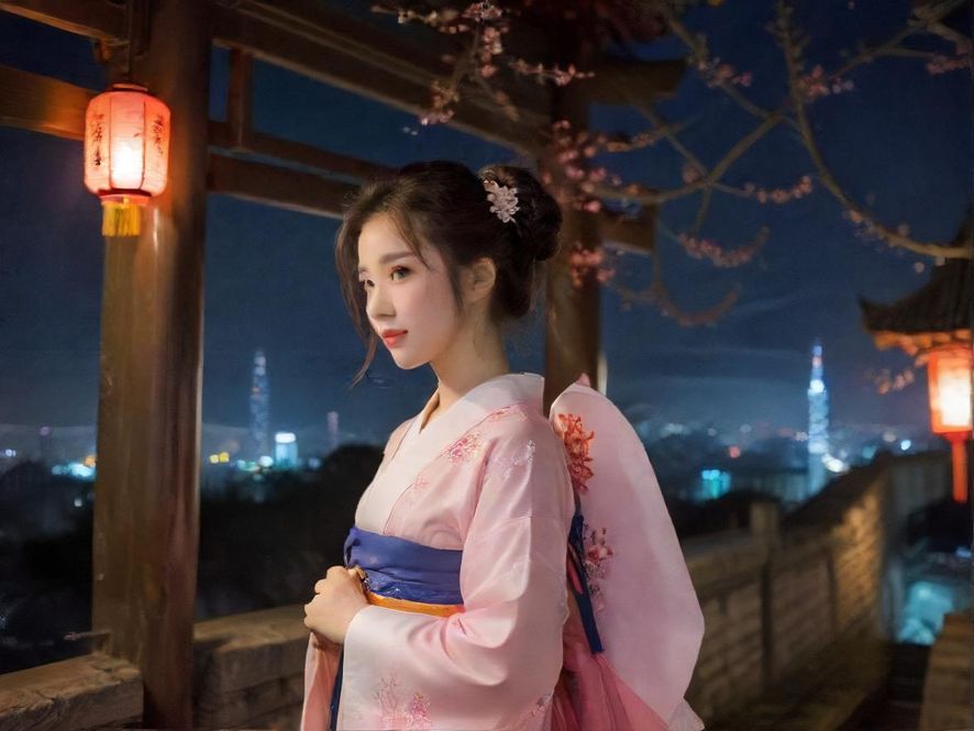 广州某隐蔽休闲会所的入口,在夜晚街景中显得低调而神秘。