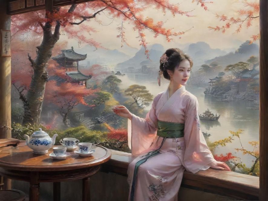 广州天河茶艺表演场景展示