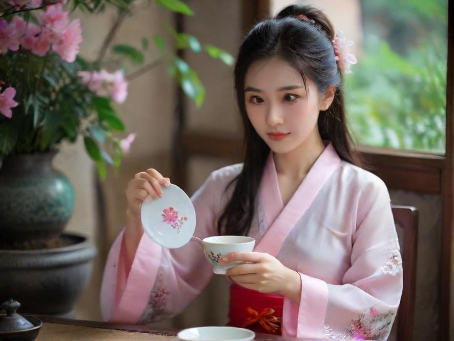 精致的茶具细节