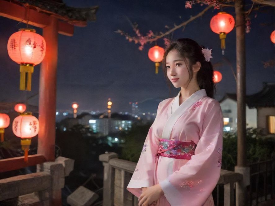 从窗外看广州璀璨夜景