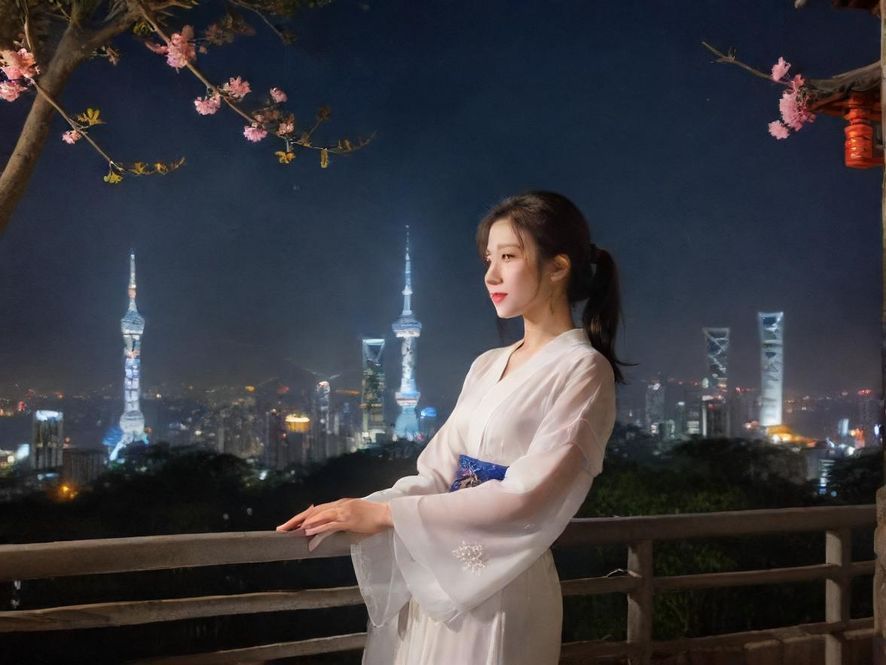 城市夜色中一家私密会所的入口