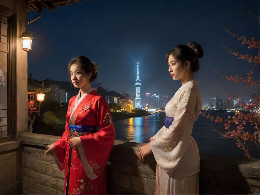 东莞夜景,城市灯光璀璨