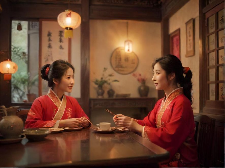 广州花社区老师与客人的温馨互动