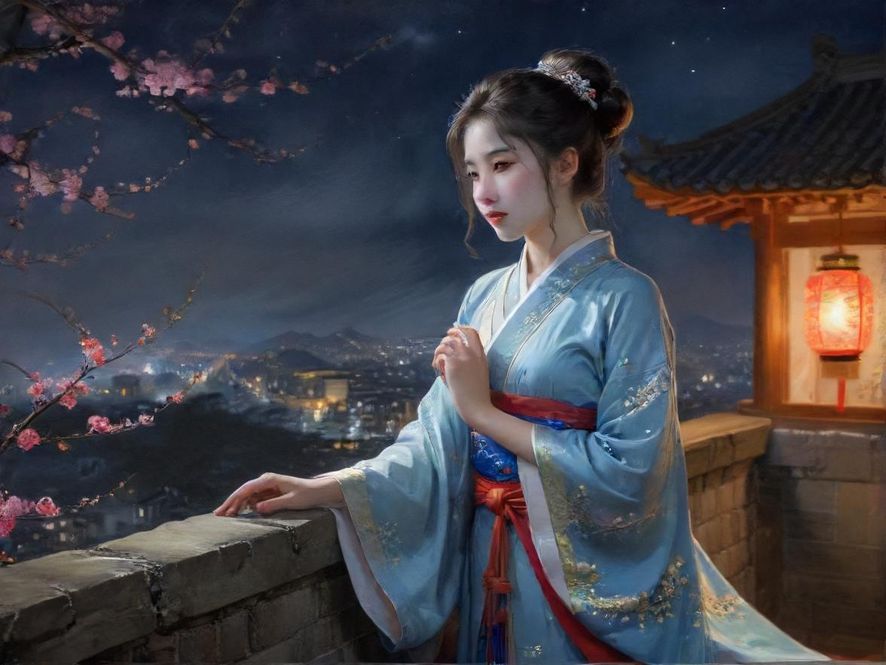 南京夜色下的城市景观