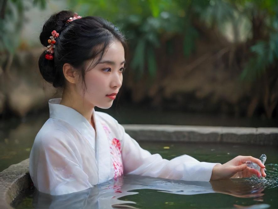 水療技師正在溫柔地為客人進行背部按摩,特寫其專業的手法和溫馨的包間環境。