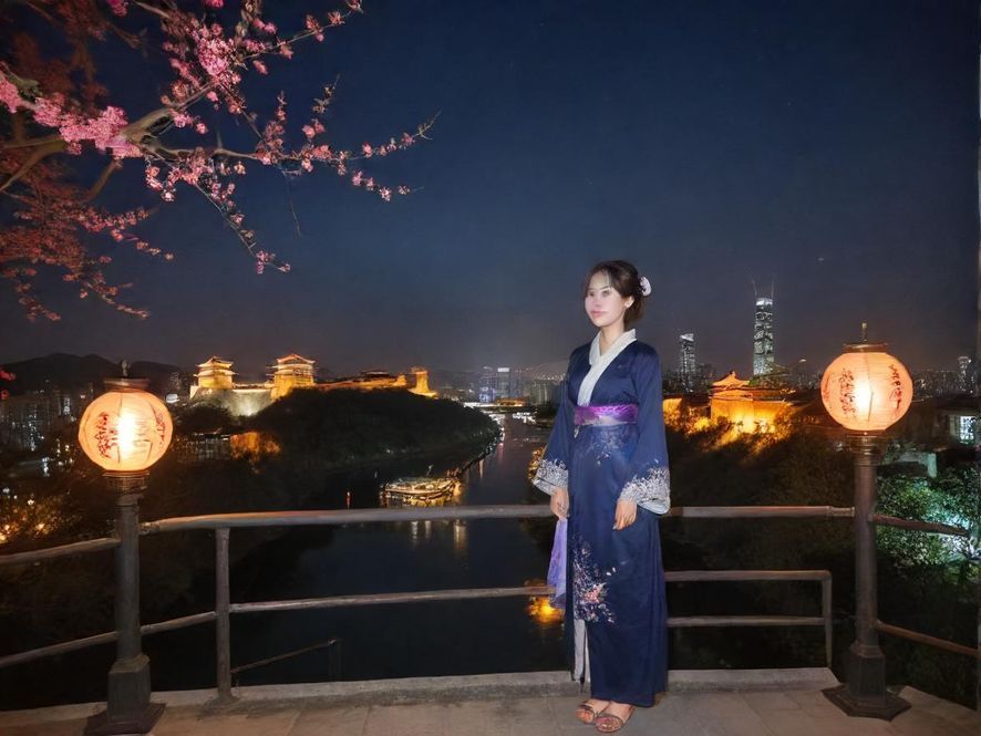 广佛休闲会所门口夜景