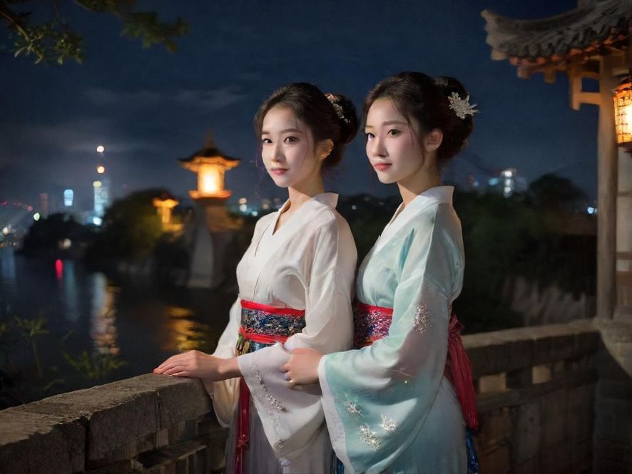 广州璀璨的夜景，珠江沿岸灯火辉煌