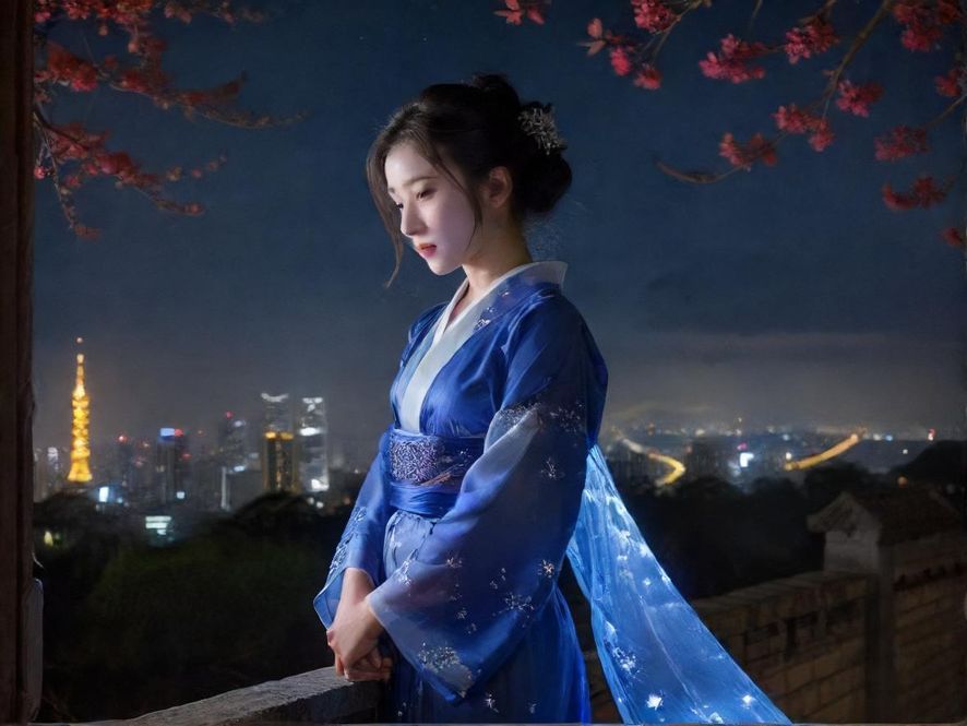 从高处俯瞰深圳璀璨的夜景,展现城市的活力与魅力